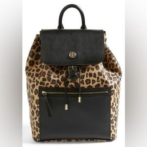 Tory Burch cheetah print backpack